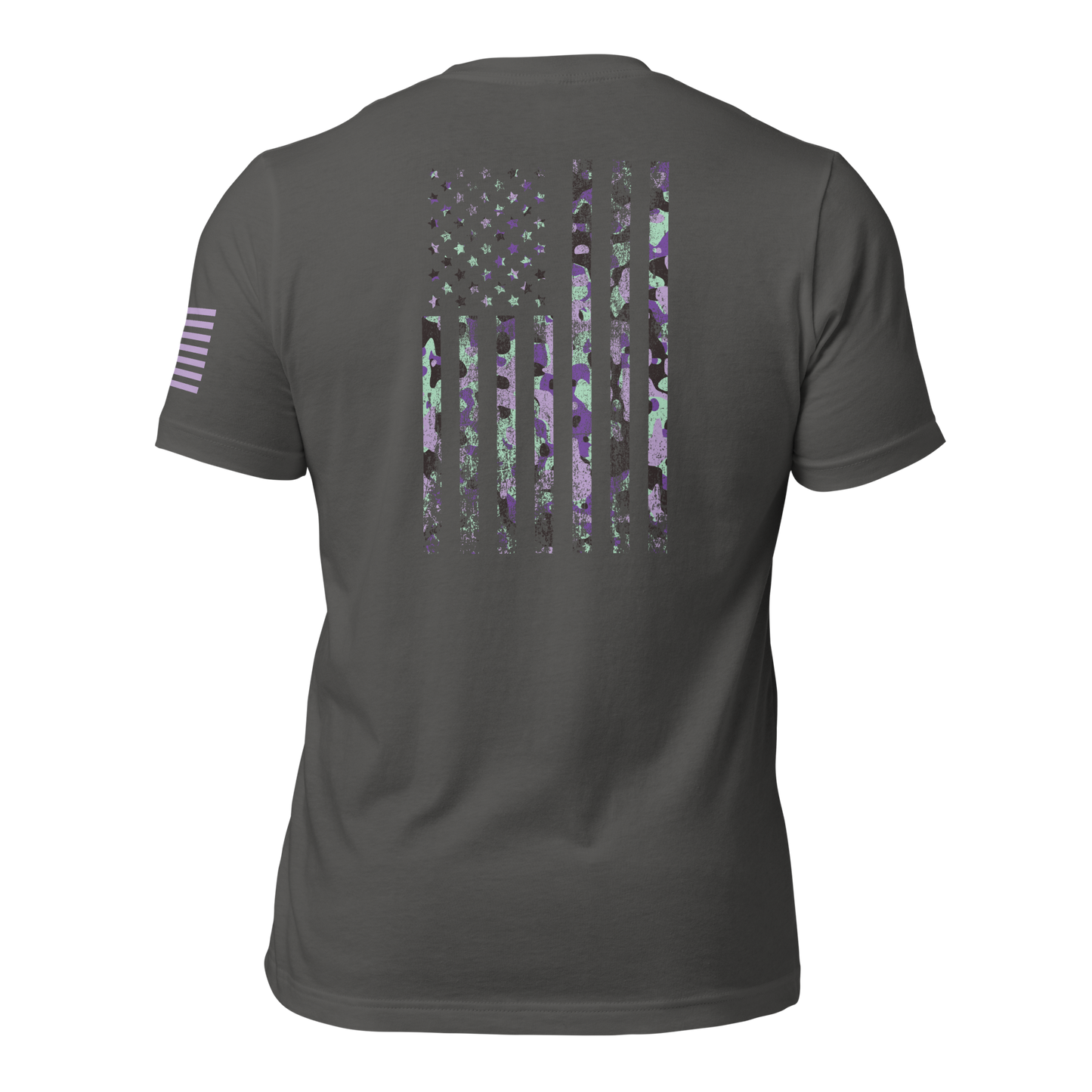 American Flag Purple/Green Camo T-Shirt