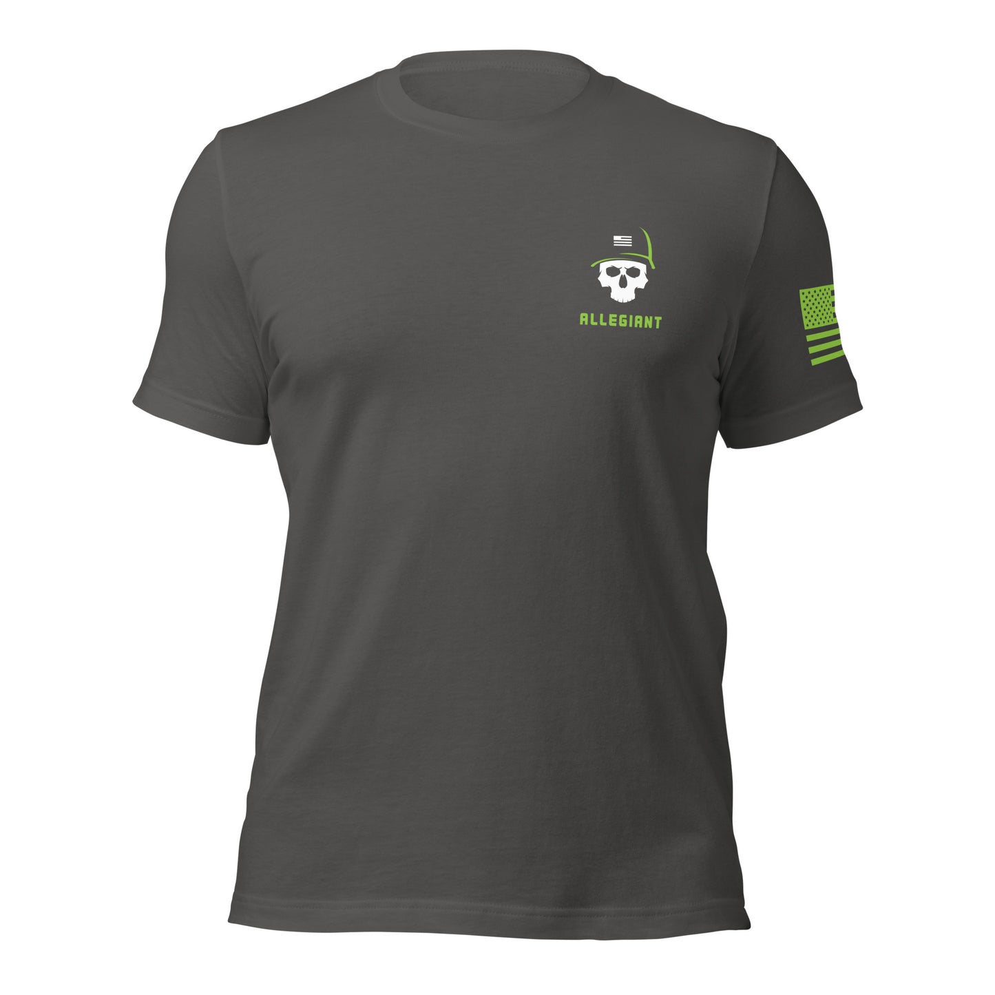 American Flag Grunge Green T-Shirt