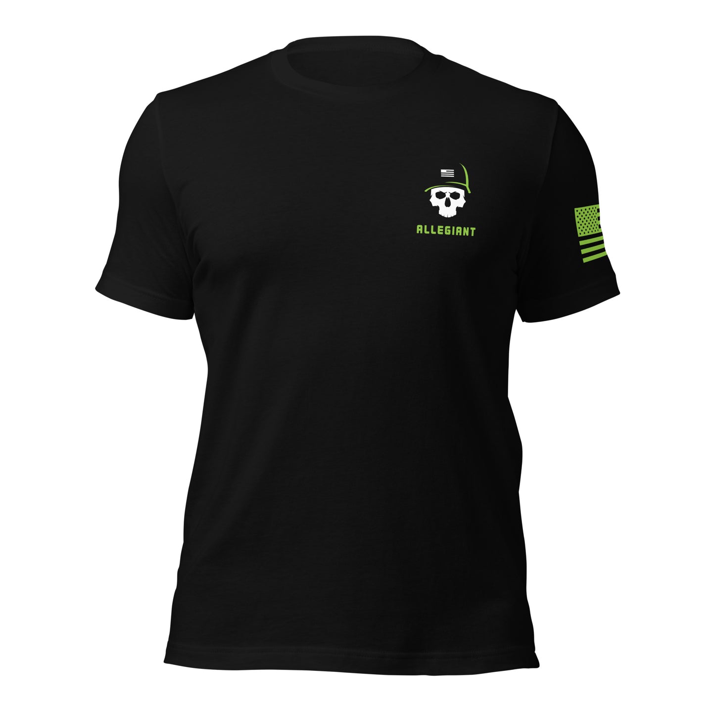 American Flag Grunge Green T-Shirt