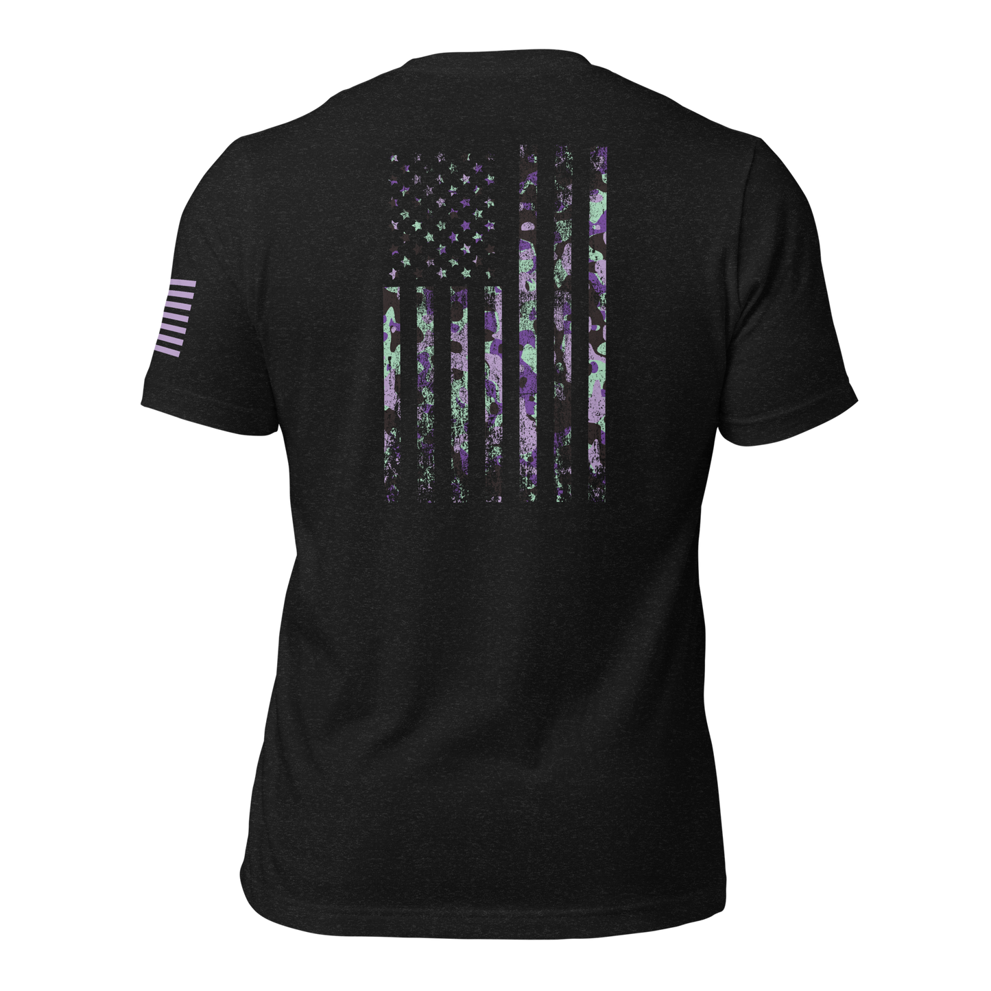 American Flag Purple/Green Camo T-Shirt