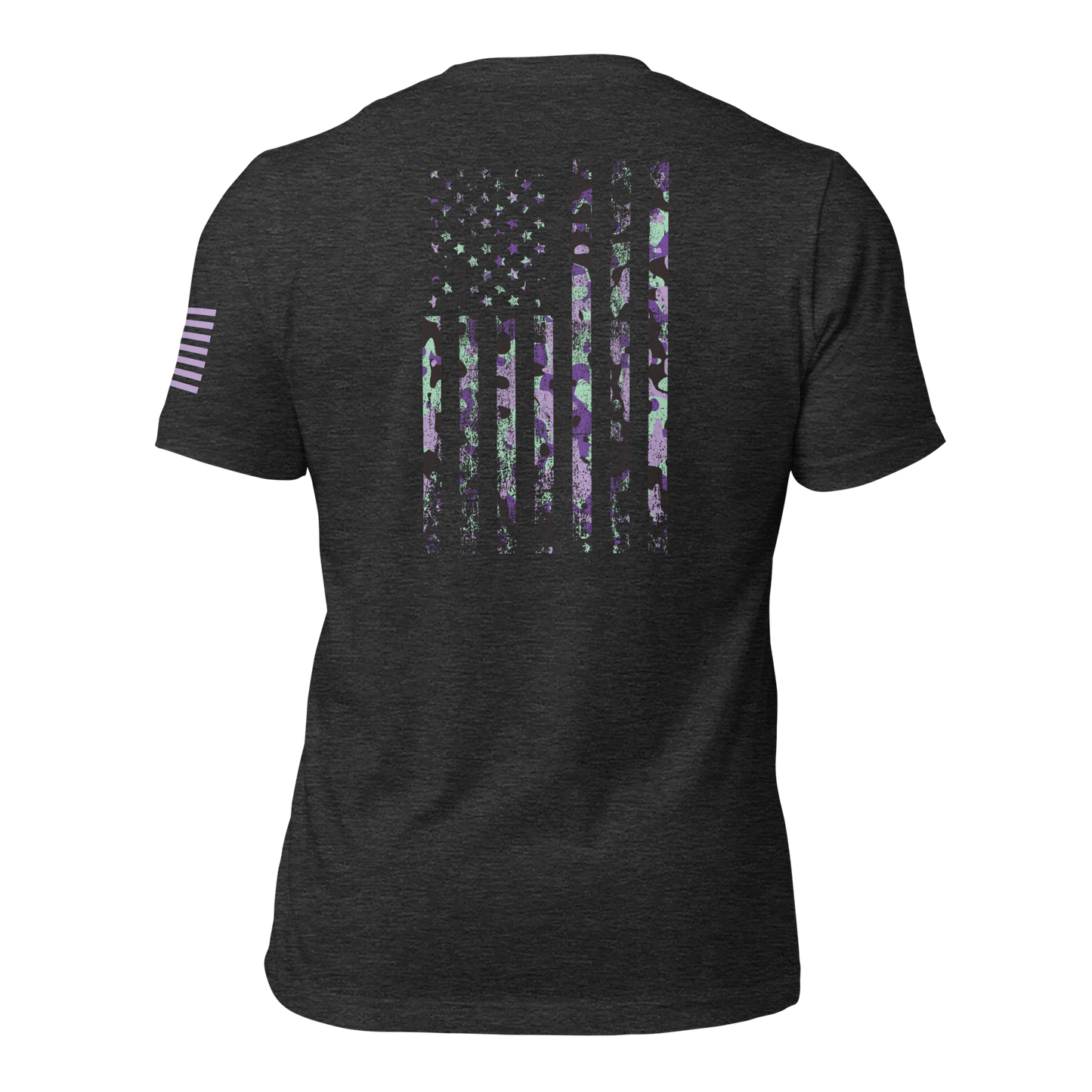American Flag Purple/Green Camo T-Shirt