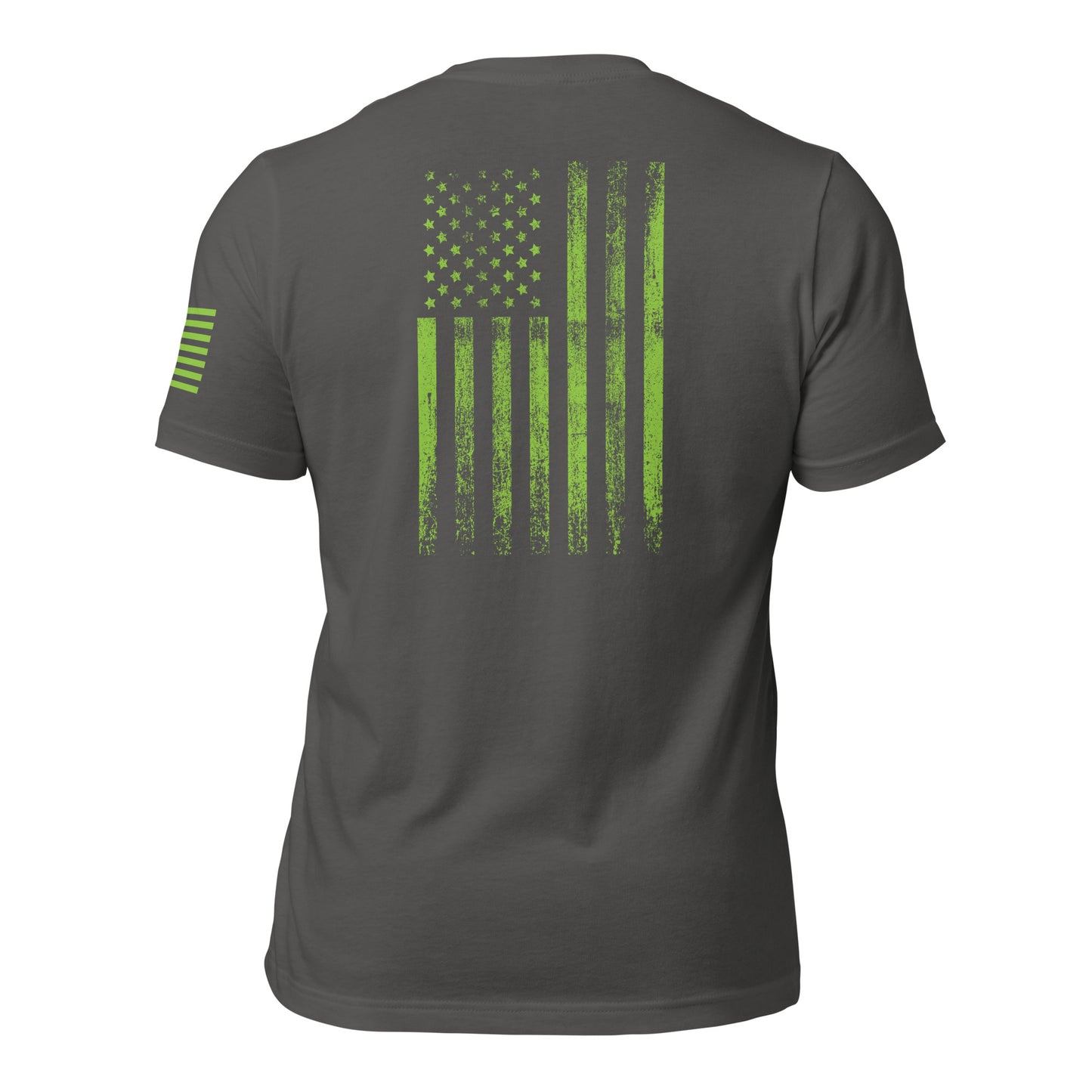 American Flag Grunge Green T-Shirt