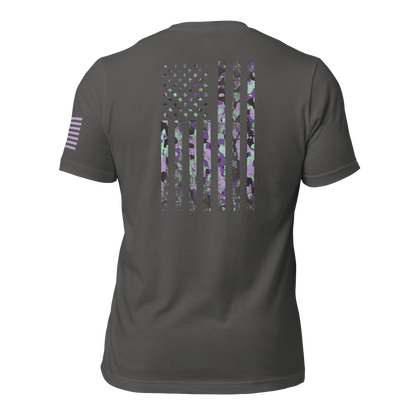 American Flag Purple/Green Camo T-Shirt