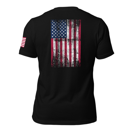 American Flag Full Color Weathered T-Shirt